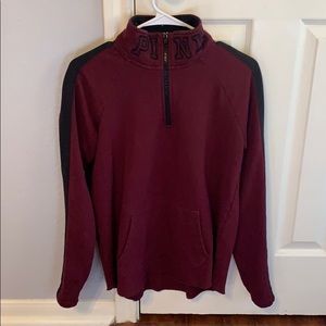 Pink Victoria’s Secret quarter zip sweatshirt